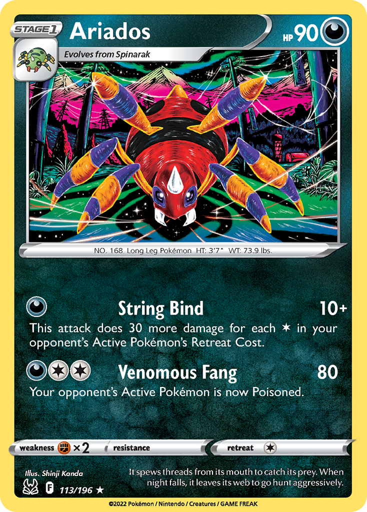 Ariados - 113/196 - Lost Origin SWSH11 - Rare