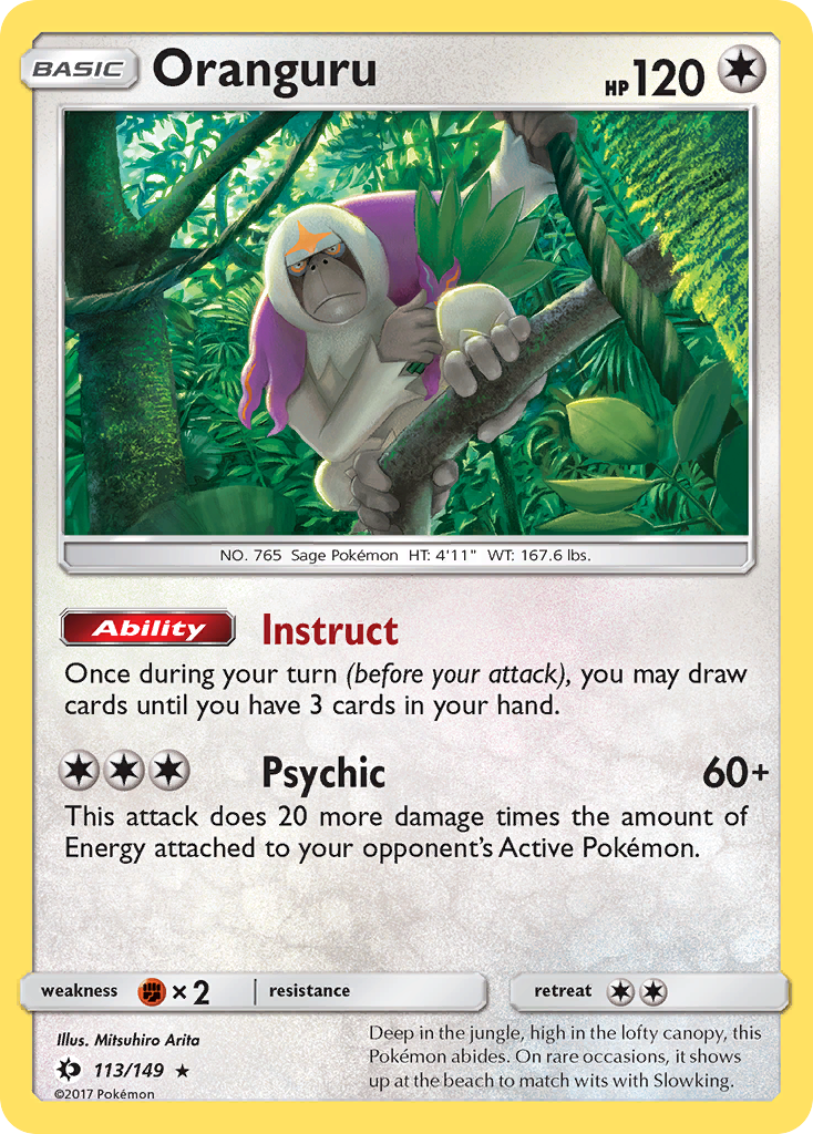 Oranguru - 113/149 - Sun & Moon SM1 - Rare Holo