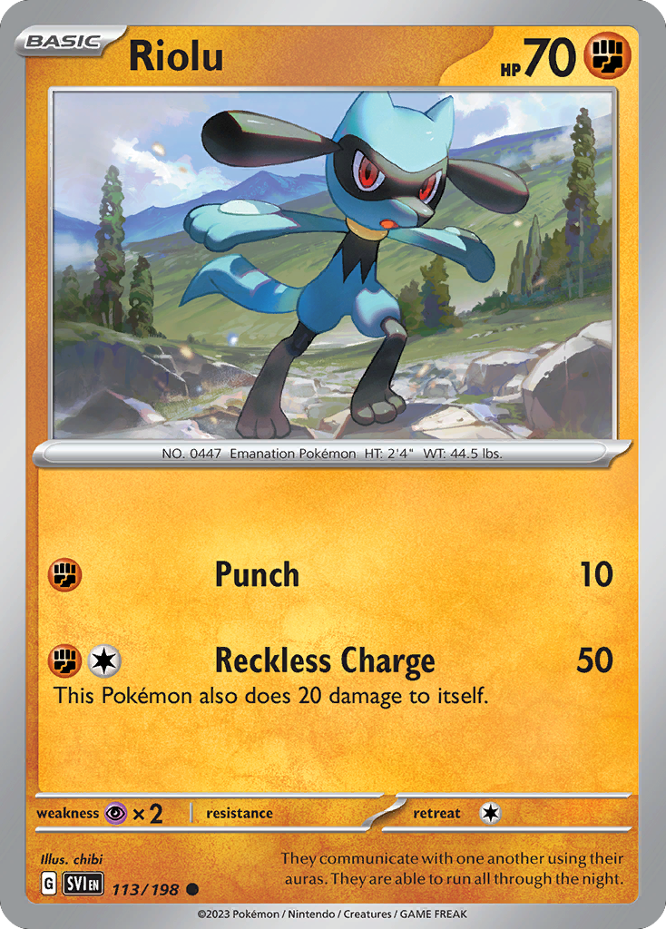 Riolu - 113/198 - Scarlet & Violet SV1 - Common