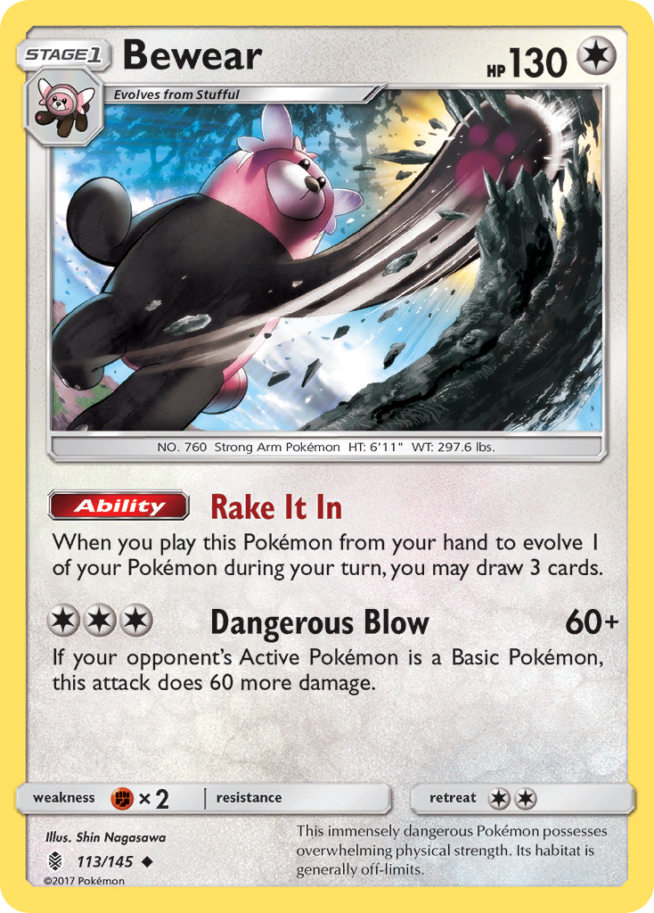 Bewear - 113/145 - Guardians Rising SM2 - Uncommon