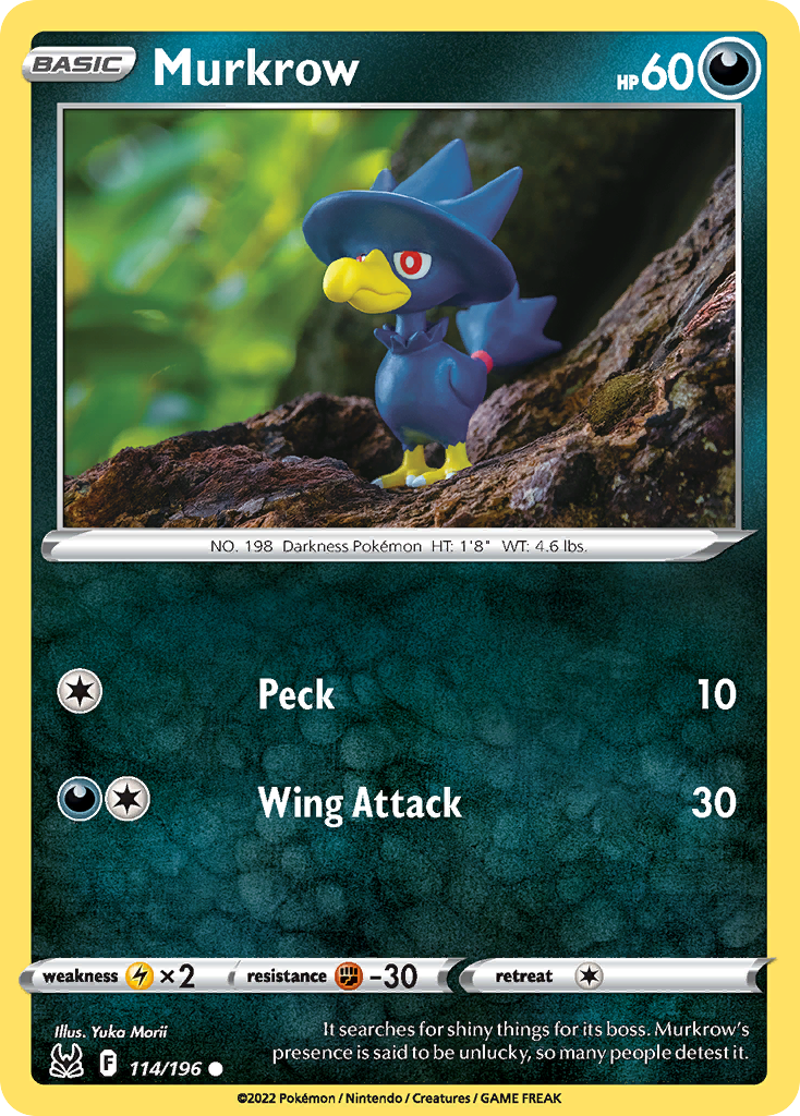 Murkrow - 114/196 - Lost Origin SWSH11 - Common