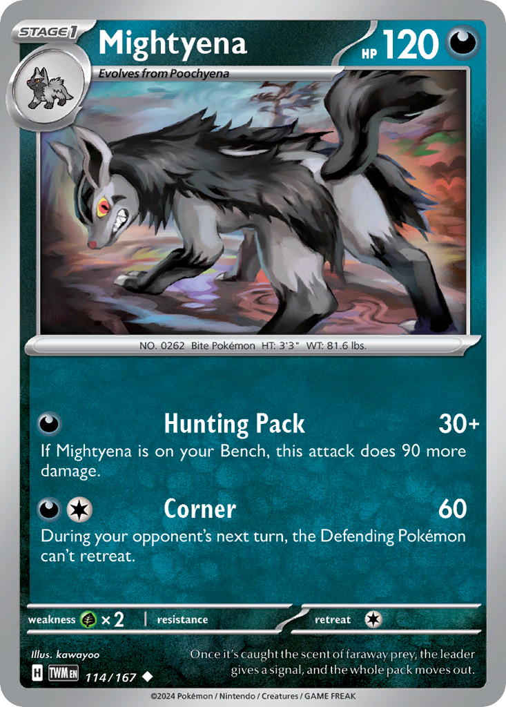 Mightyena - 114/167 - Twilight Masquerade SV6 - Uncommon