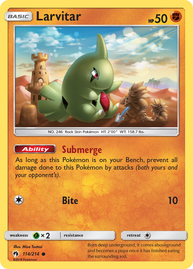 Larvitar - 114/214 - Lost Thunder SM8 - Common