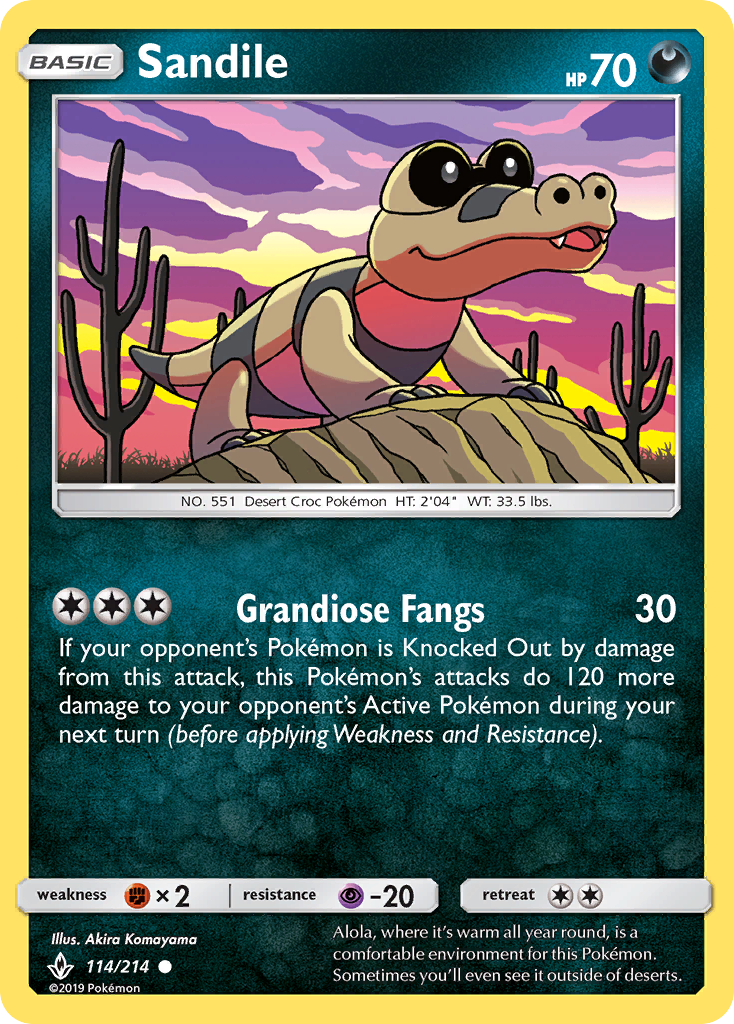 Sandile - 114/214 - Unbroken Bonds SM10 - Common