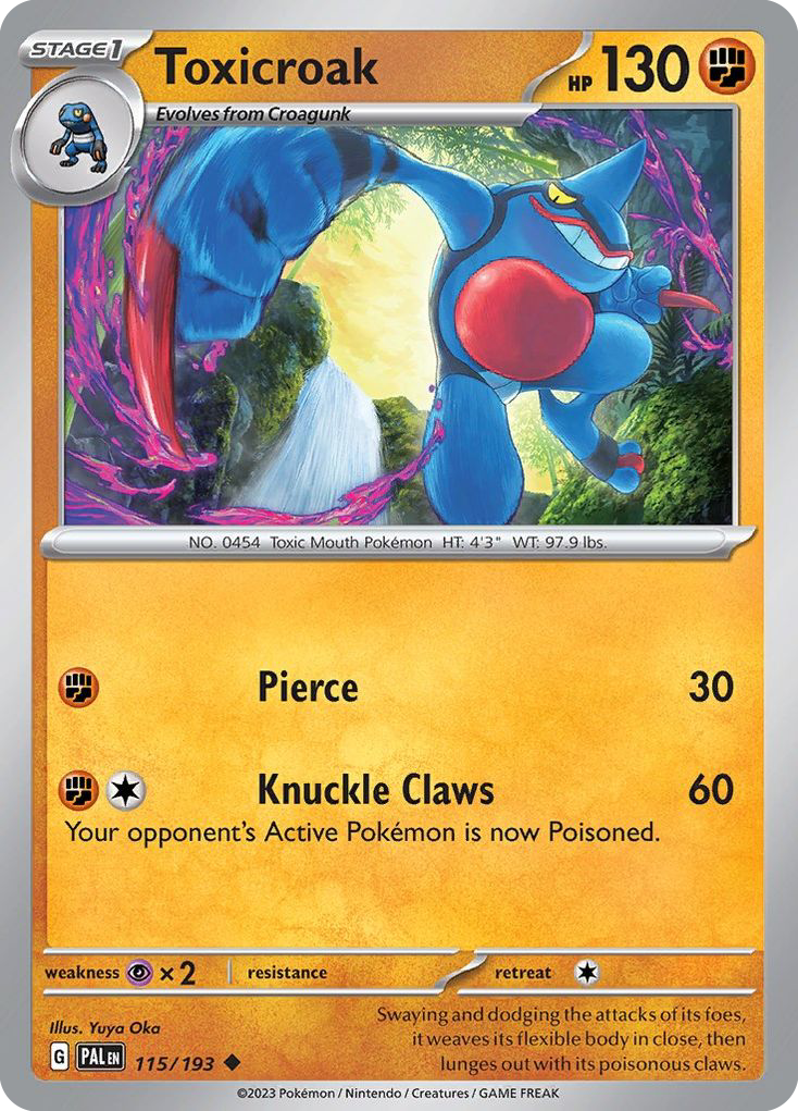 Toxicroak - 115/193 - Paldea Evolved SV2 - Uncommon