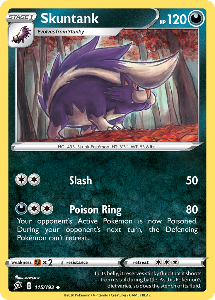 Skuntank - 115/192 - Rebel Clash SWSH2 - Uncommon