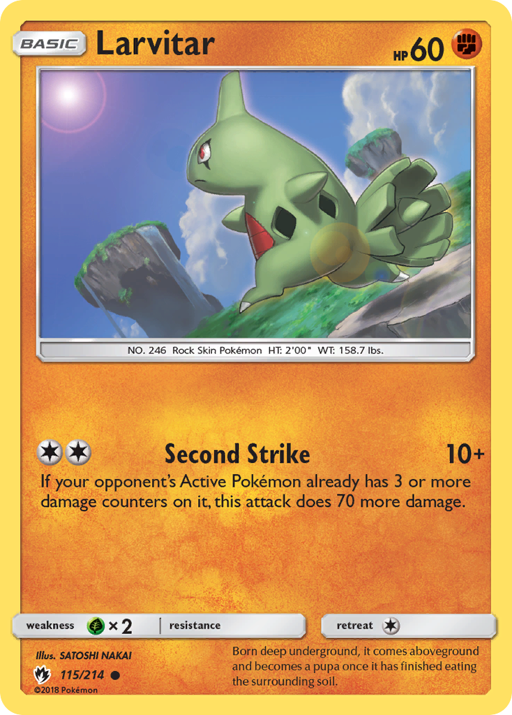 Larvitar - 115/214 - Lost Thunder SM8 - Common