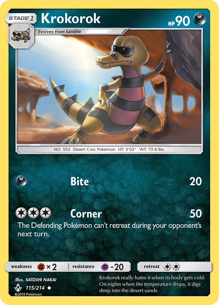 Krokorok - 115/214 - Unbroken Bonds SM10 - Uncommon