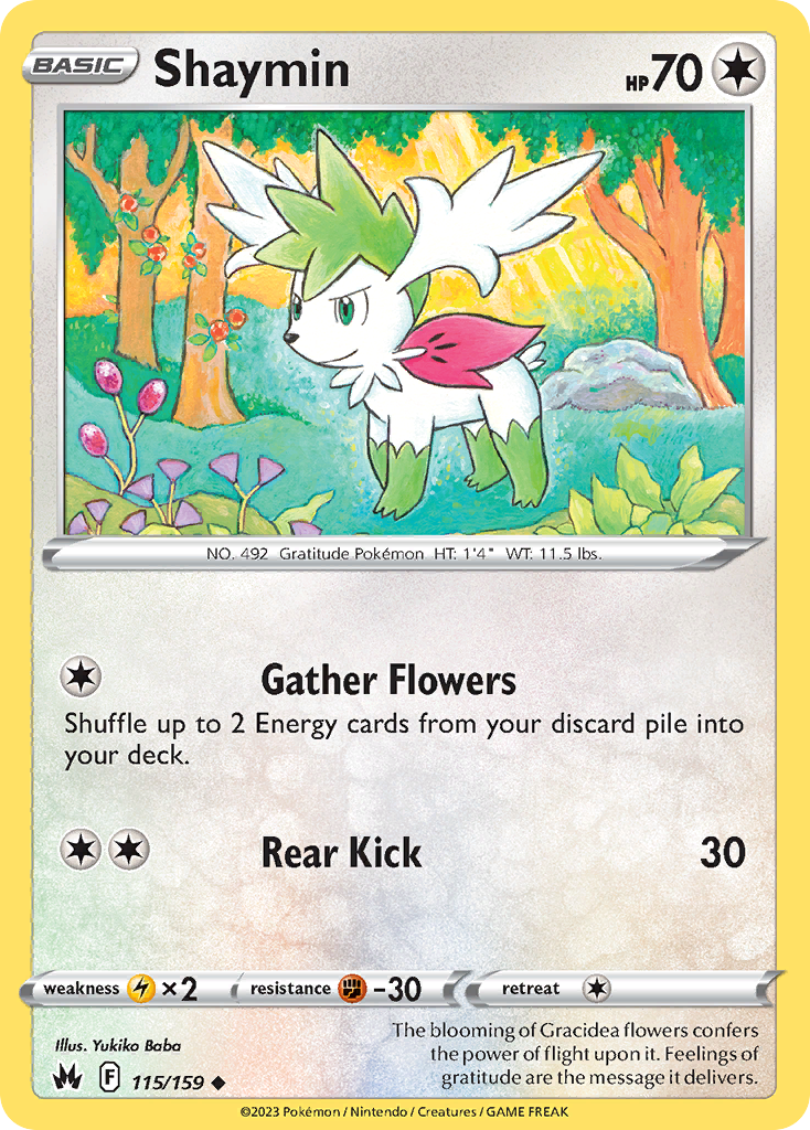 Shaymin - 115/159 - Crown Zenith SWSH12PT5 - Uncommon