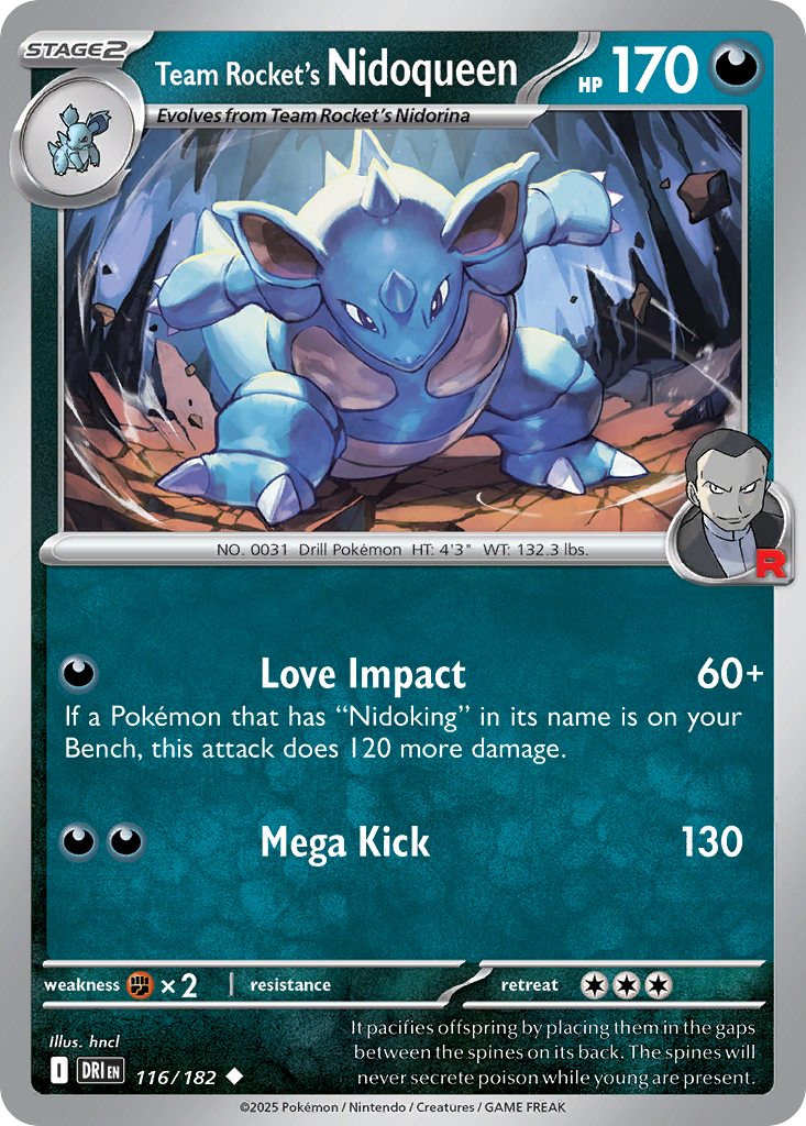Team Rocket's Nidoqueen - 116/182 - Destined Rivals SV10 - Uncommon