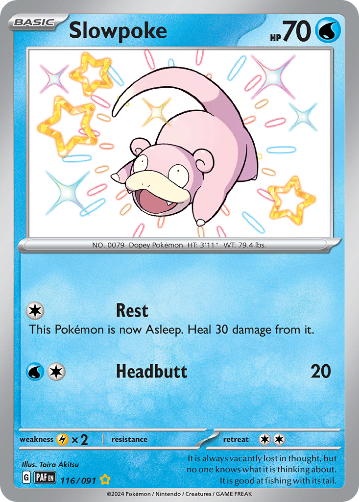 Slowpoke - 116/91 - Paldean Fates SV4PT5 - Shiny Rare