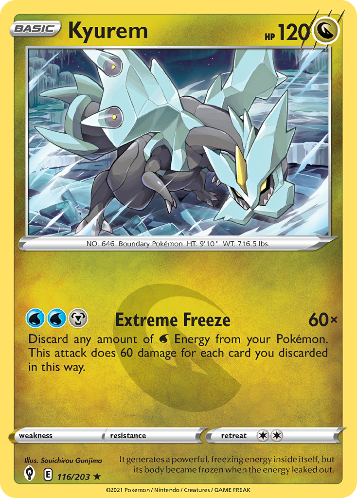 Kyurem - 116/203 - Evolving Skies SWSH7 - Rare Holo