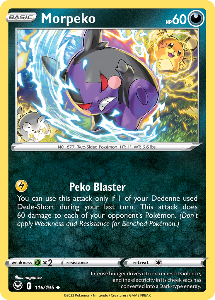 Morpeko - 116/195 - Silver Tempest SWSH12 - Uncommon