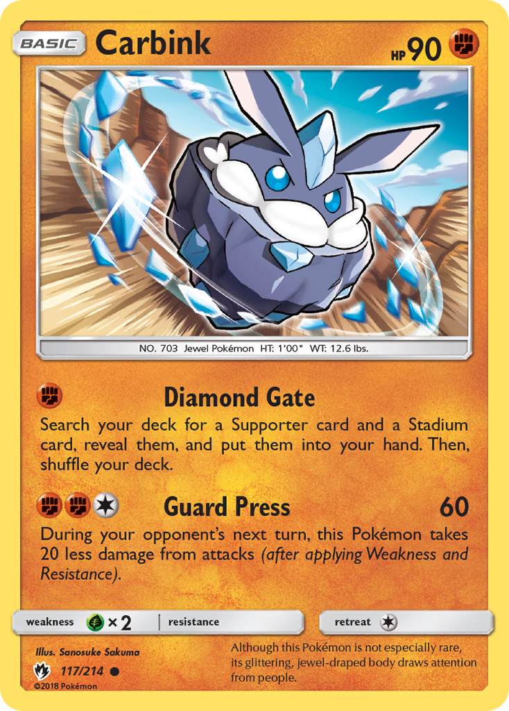 Carbink - 117/214 - Lost Thunder SM8 - Common