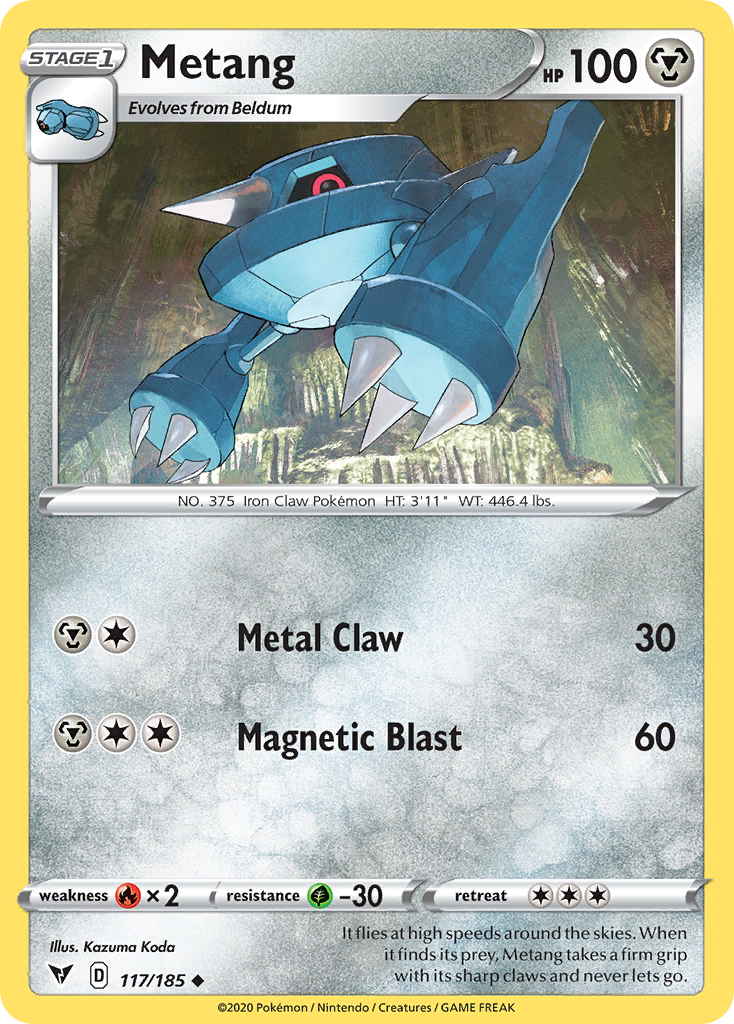 Metang - 117/185 - Vivid Voltage SWSH4 - Uncommon