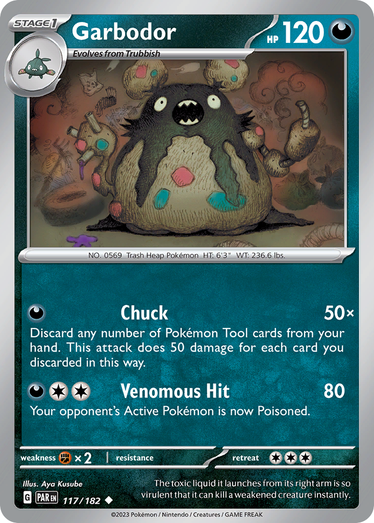 Garbodor - 117/182 - Paradox Rift SV4 - Uncommon