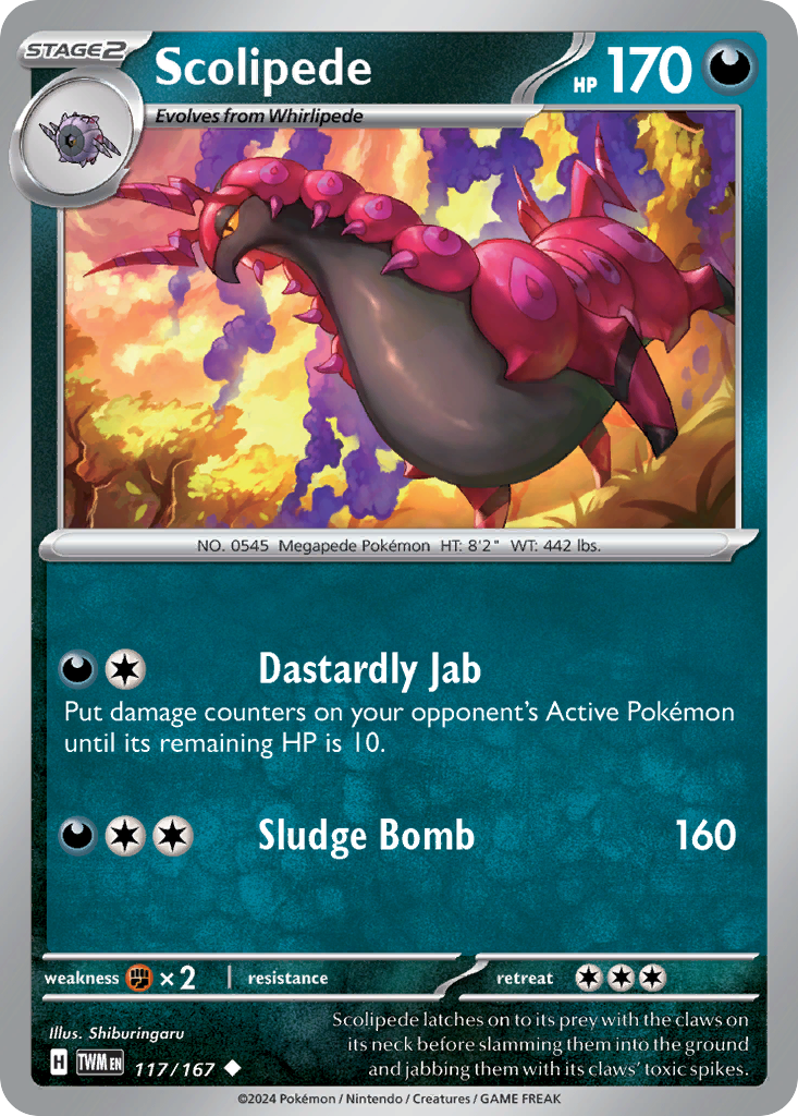 Scolipede - 117/167 - Twilight Masquerade SV6 - Uncommon