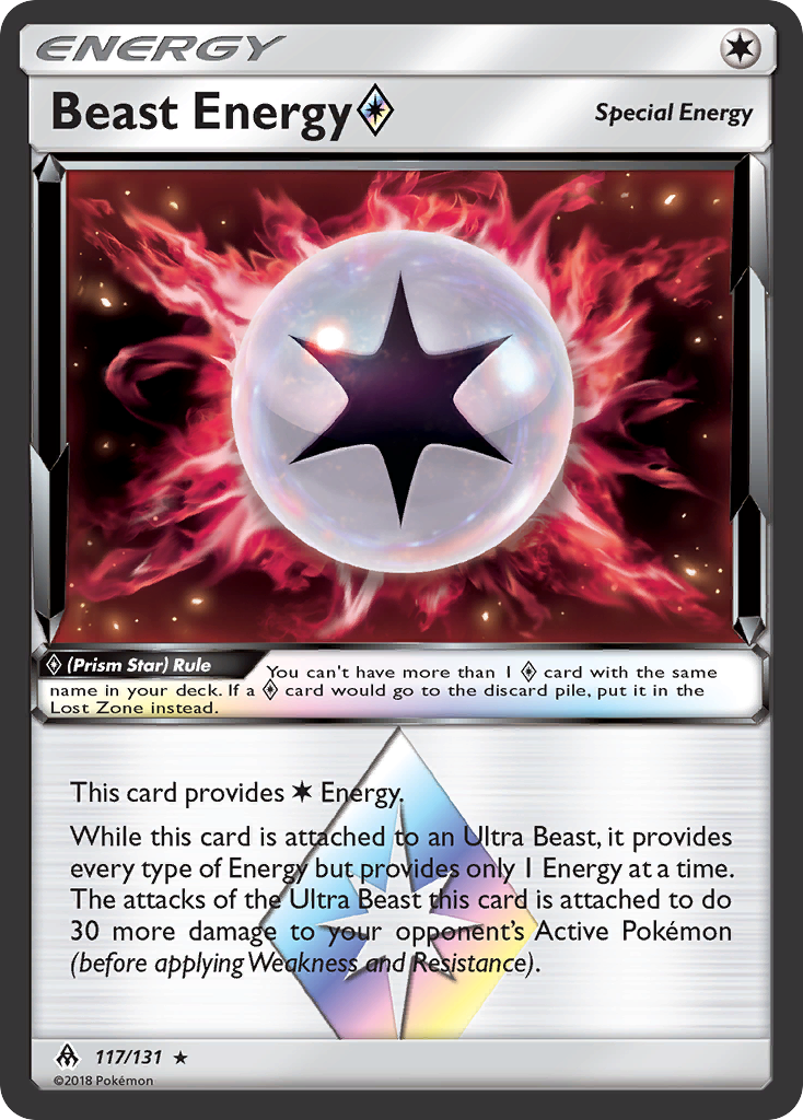 Beast Energy ◇ - 117/131 - Forbidden Light SM6 - Rare Prism Star
