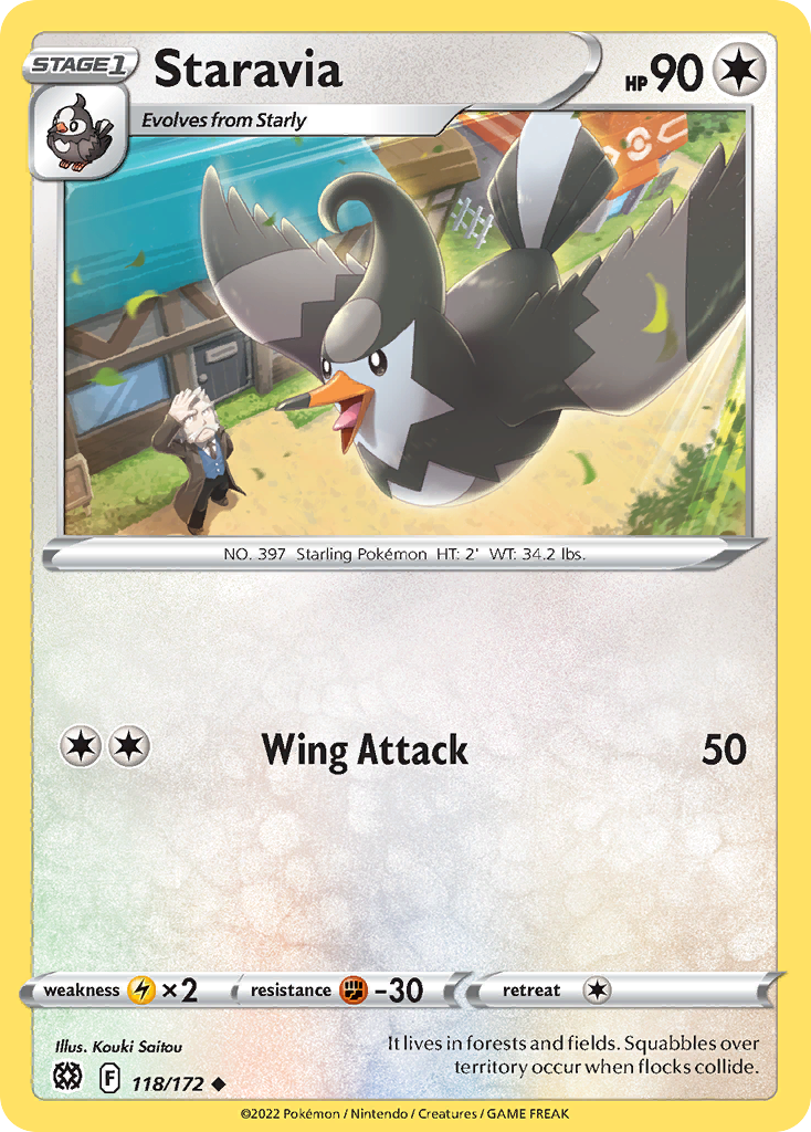 Staravia - 118/172 - Brilliant Stars SWSH9 - Uncommon