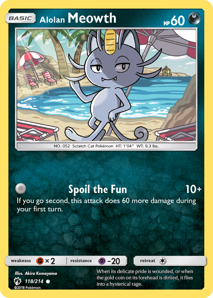 Alolan Meowth - 118/214 - Lost Thunder SM8 - Common