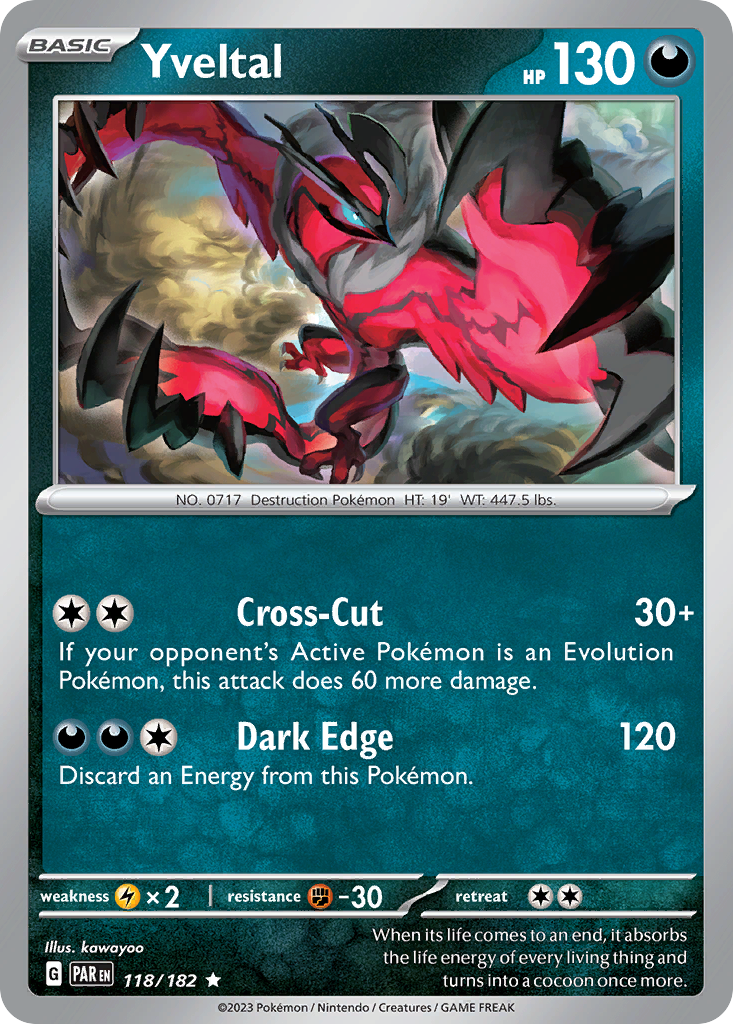 Yveltal - 118/182 - Paradox Rift SV4 - Rare