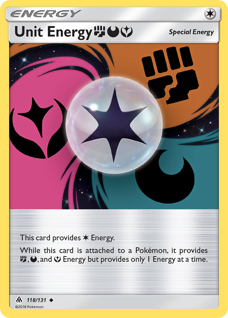 Unit Energy FightingDarknessFairy - 118/131 - Forbidden Light SM6 - Uncommon