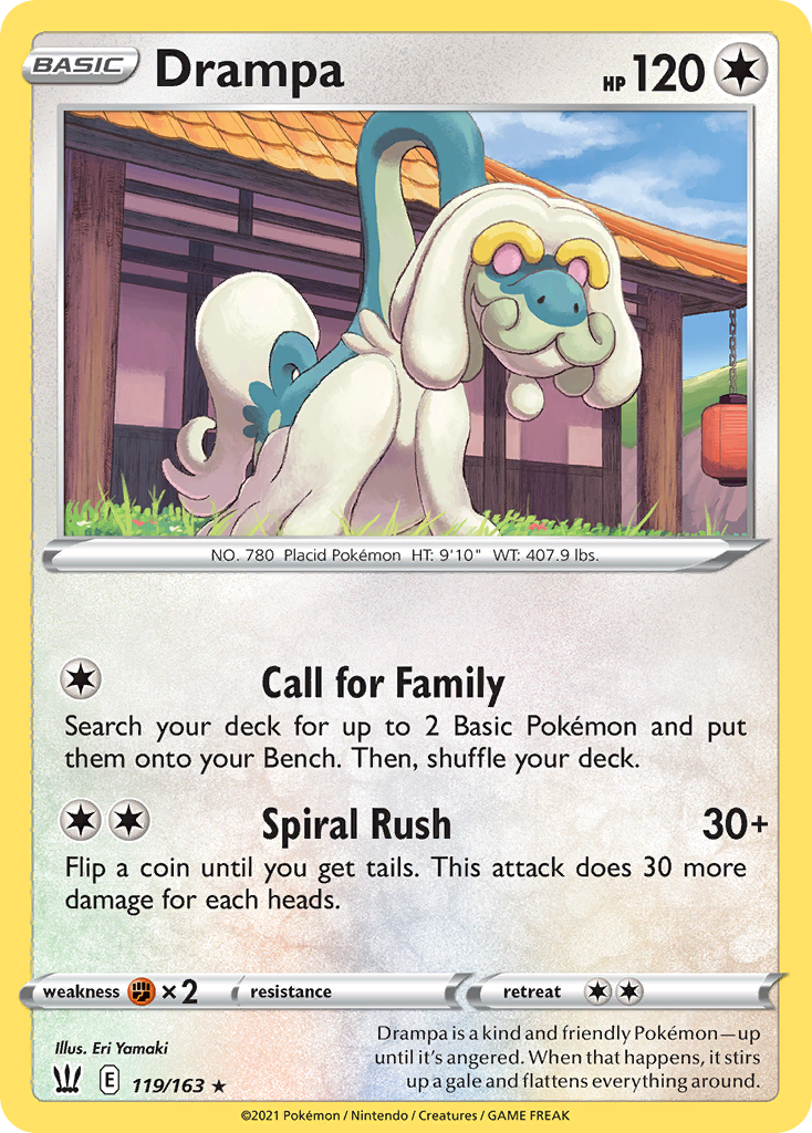 Drampa - 119/163 - Battle Styles SWSH5 - Rare