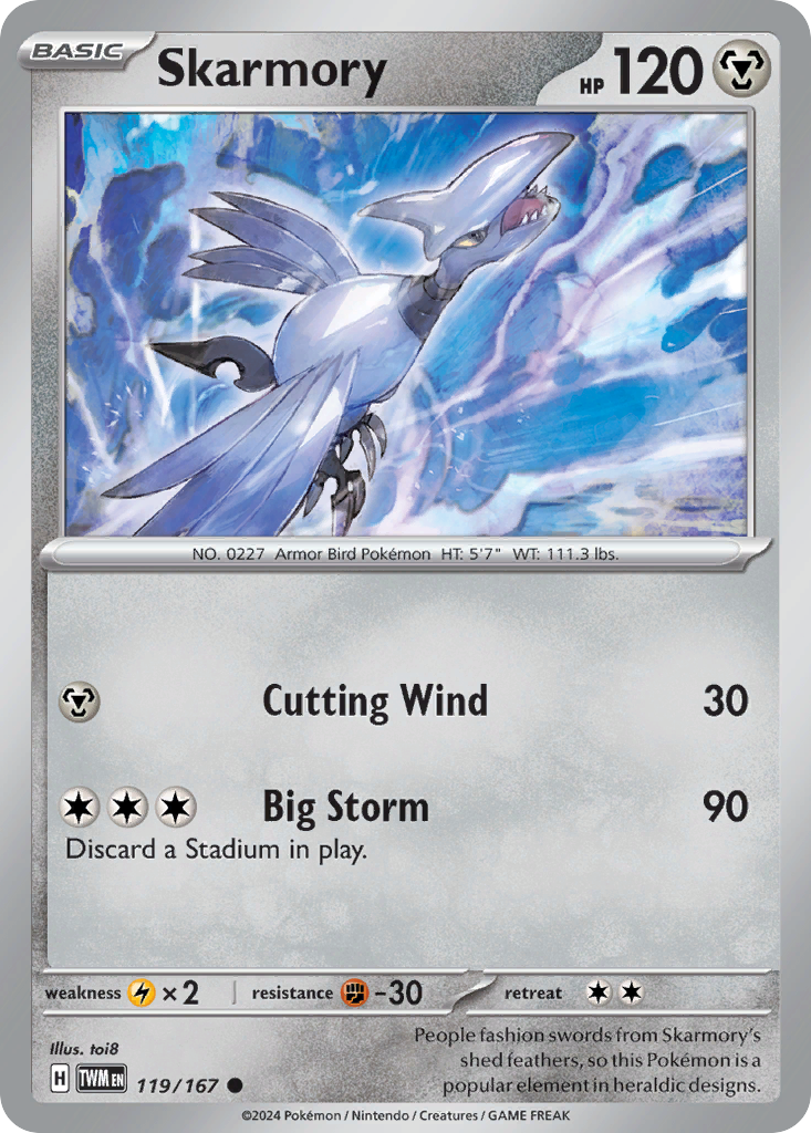 Skarmory - 119/167 - Twilight Masquerade SV6 - Common