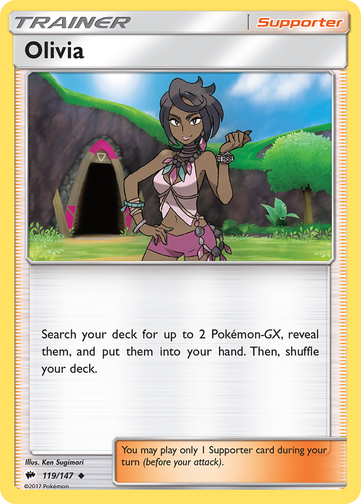 Olivia - 119/147 - Burning Shadows SM3 - Uncommon