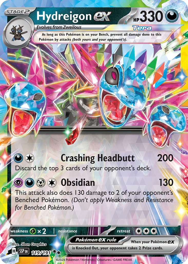 Hydreigon ex - 119/191 - Surging Sparks SV8 - Double Rare