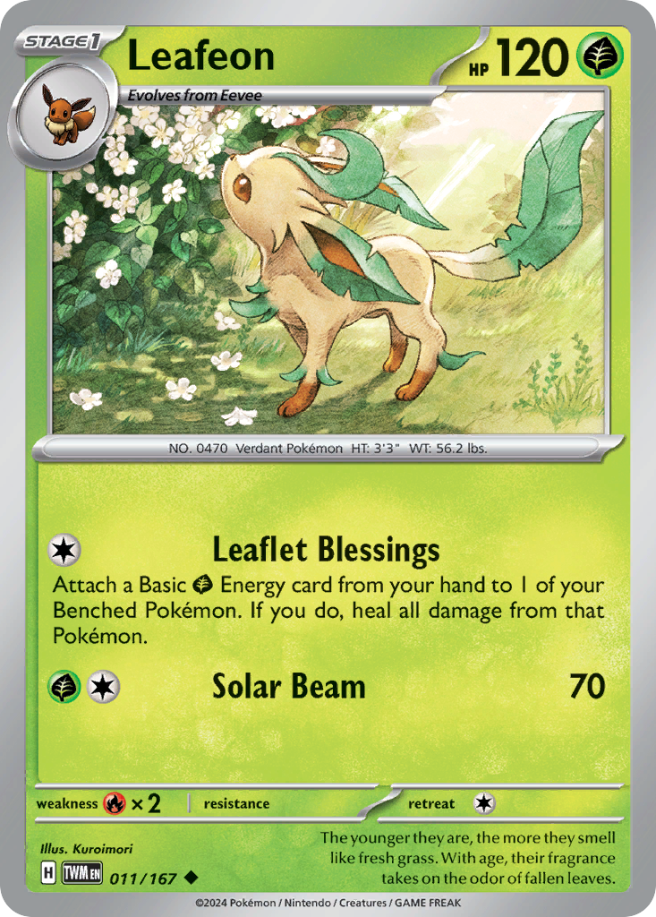 Leafeon - 11/167 - Twilight Masquerade SV6 - Uncommon