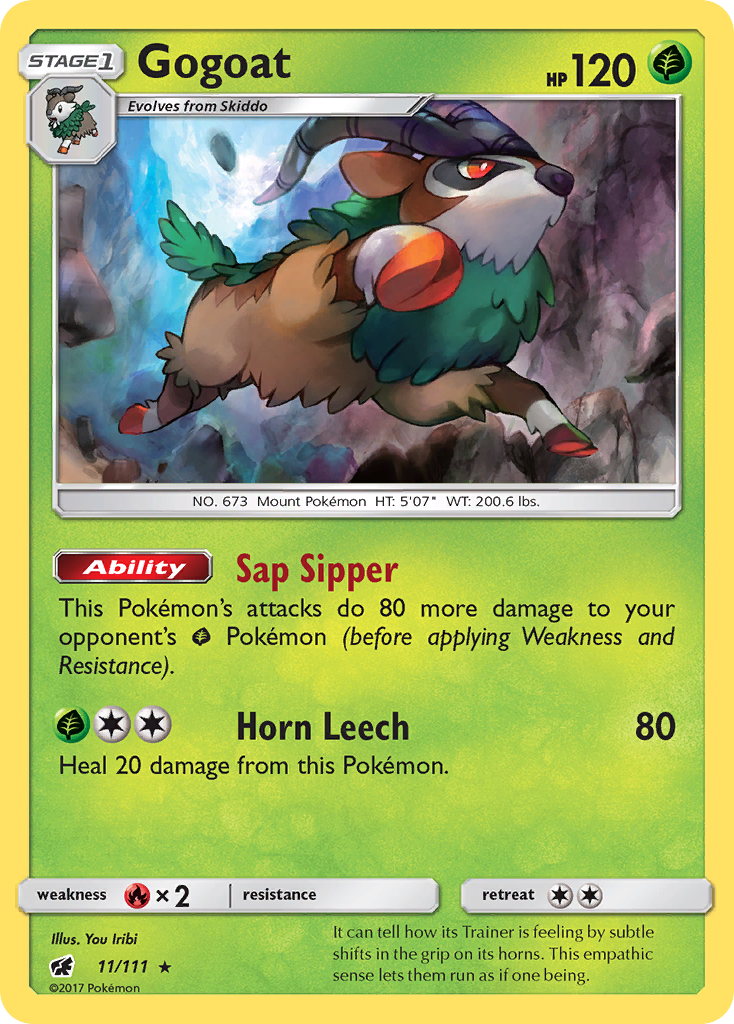 Gogoat - 11/111 - Crimson Invasion SM4 - Rare Holo