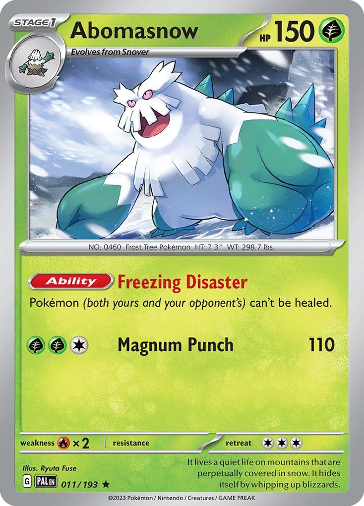 Abomasnow - 11/193 - Paldea Evolved SV2 - Rare