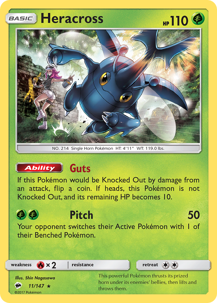 Heracross - 11/147 - Burning Shadows SM3 - Rare