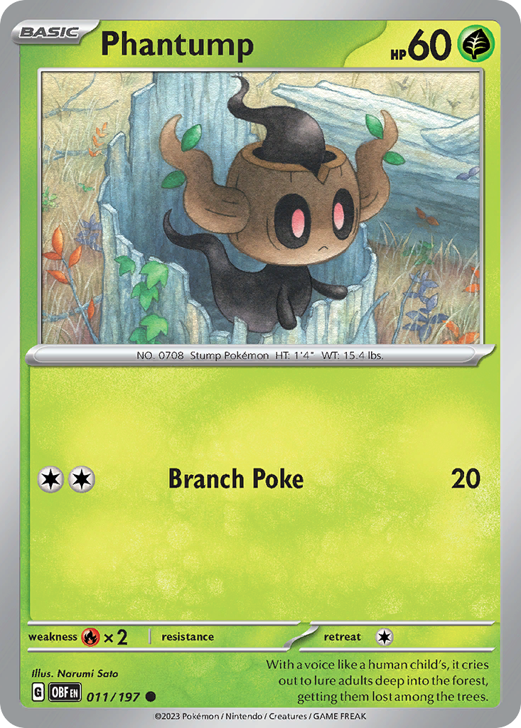 Phantump - 11/197 - Obsidian Flames SV3 - Common