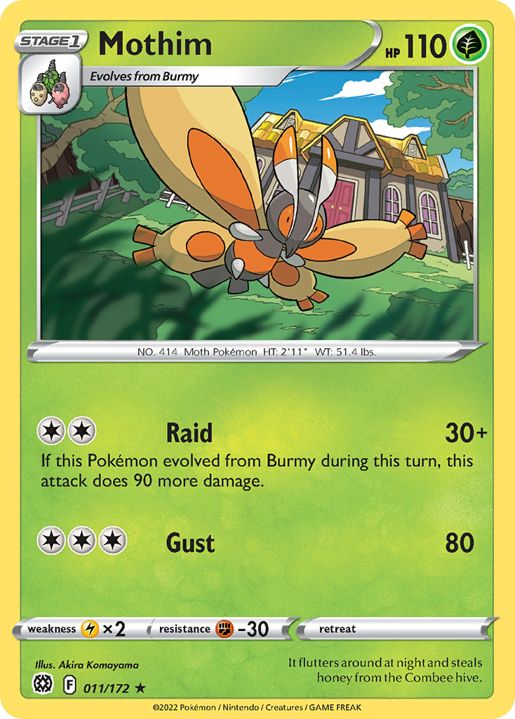 Mothim - 11/172 - Brilliant Stars SWSH9 - Rare