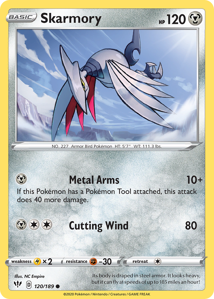 Skarmory - 120/189 - Darkness Ablaze SWSH3 - Common