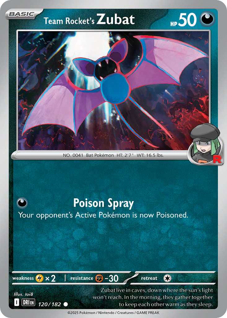 Team Rocket's Zubat - 120/182 - Destined Rivals SV10 - Common