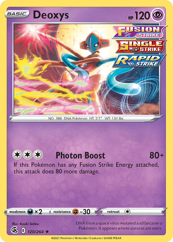 Deoxys - 120/264 - Fusion Strike SWSH8 - Rare Holo