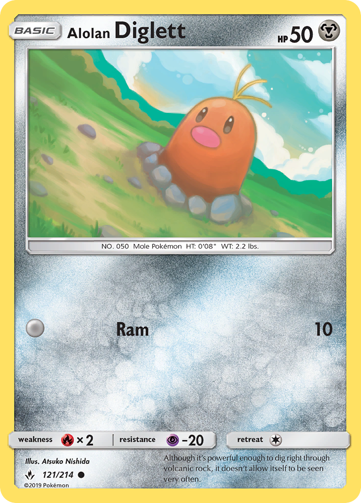 Alolan Diglett - 121/214 - Unbroken Bonds SM10 - Common