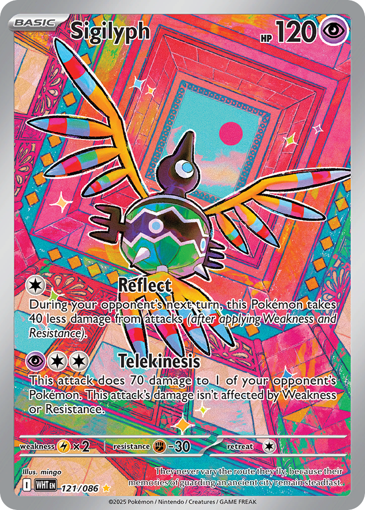 Sigilyph - 121/86 - White Flare RSV10PT5 - Illustration Rare