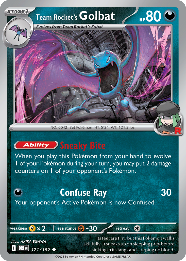 Team Rocket's Golbat - 121/182 - Destined Rivals SV10 - Uncommon
