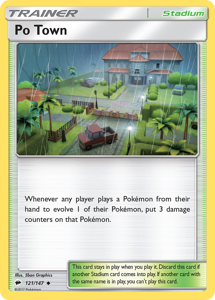 Po Town - 121/147 - Burning Shadows SM3 - Uncommon