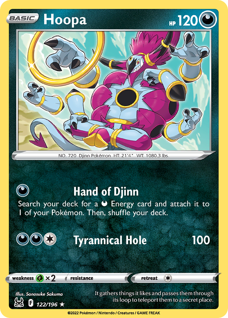 Hoopa - 122/196 - Lost Origin SWSH11 - Rare