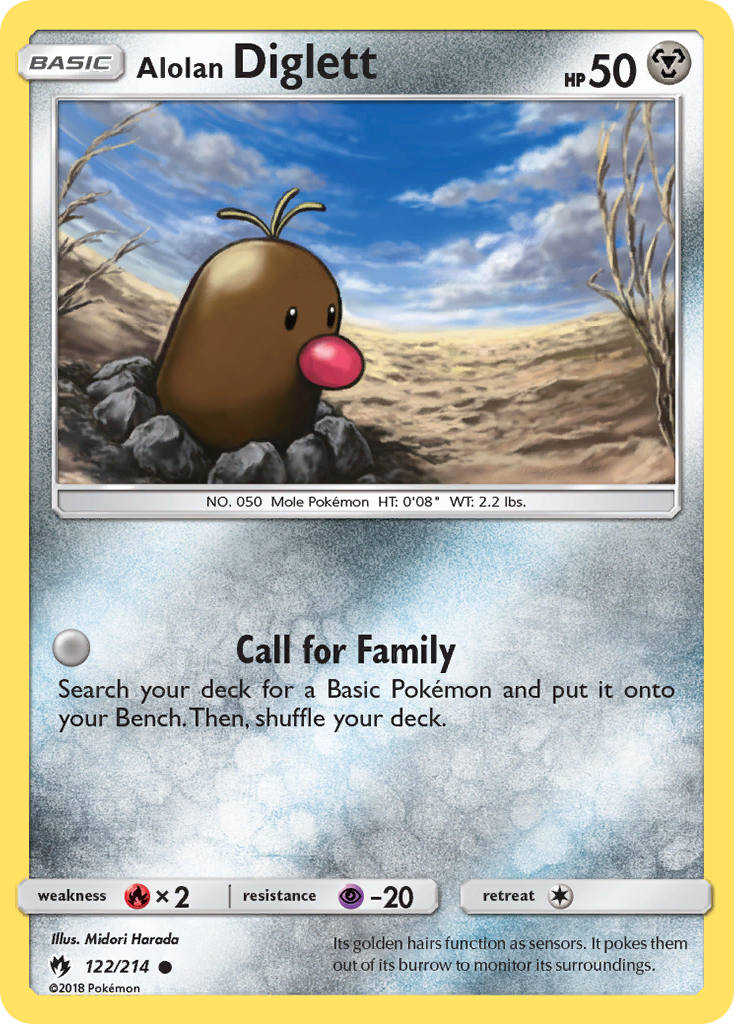 Alolan Diglett - 122/214 - Lost Thunder SM8 - Common