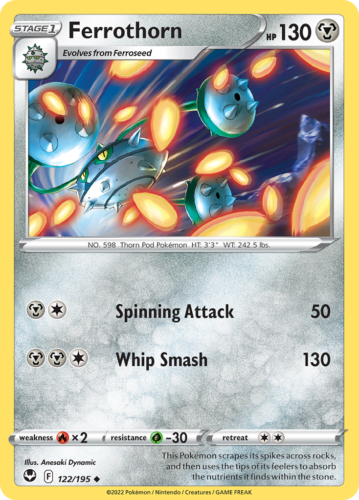 Ferrothorn - 122/195 - Silver Tempest SWSH12 - Uncommon