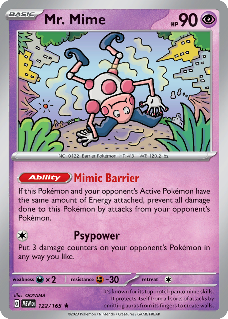 Mr. Mime - 122/165 - 151 SV3PT5 - Rare