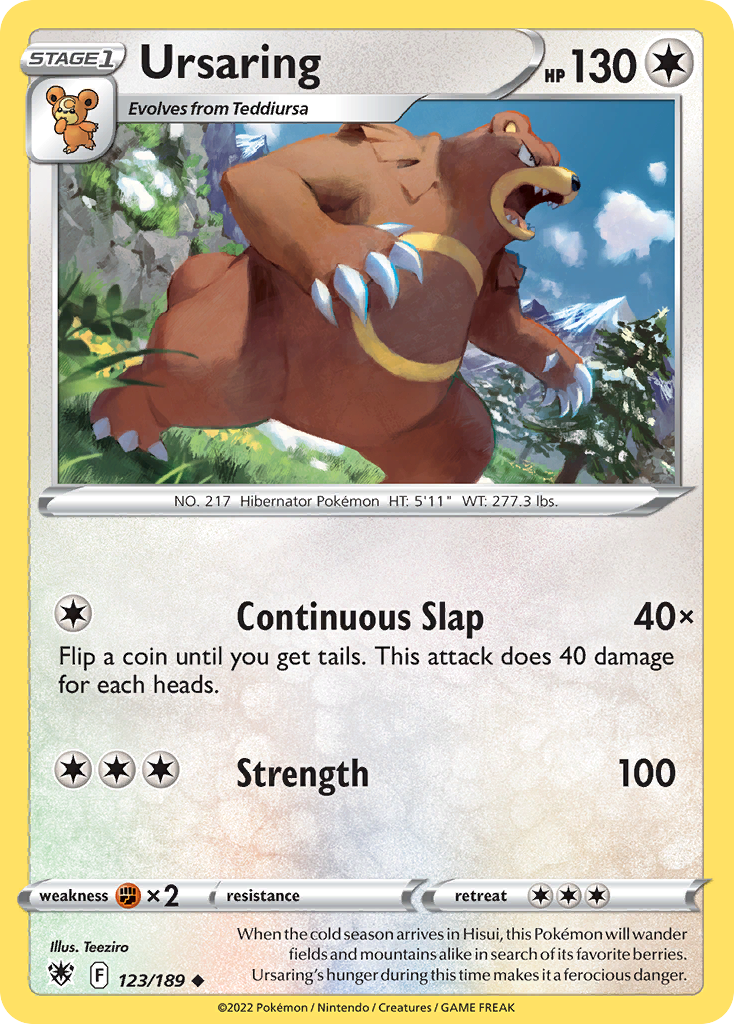 Ursaring - 123/189 - Astral Radiance SWSH10 - Uncommon