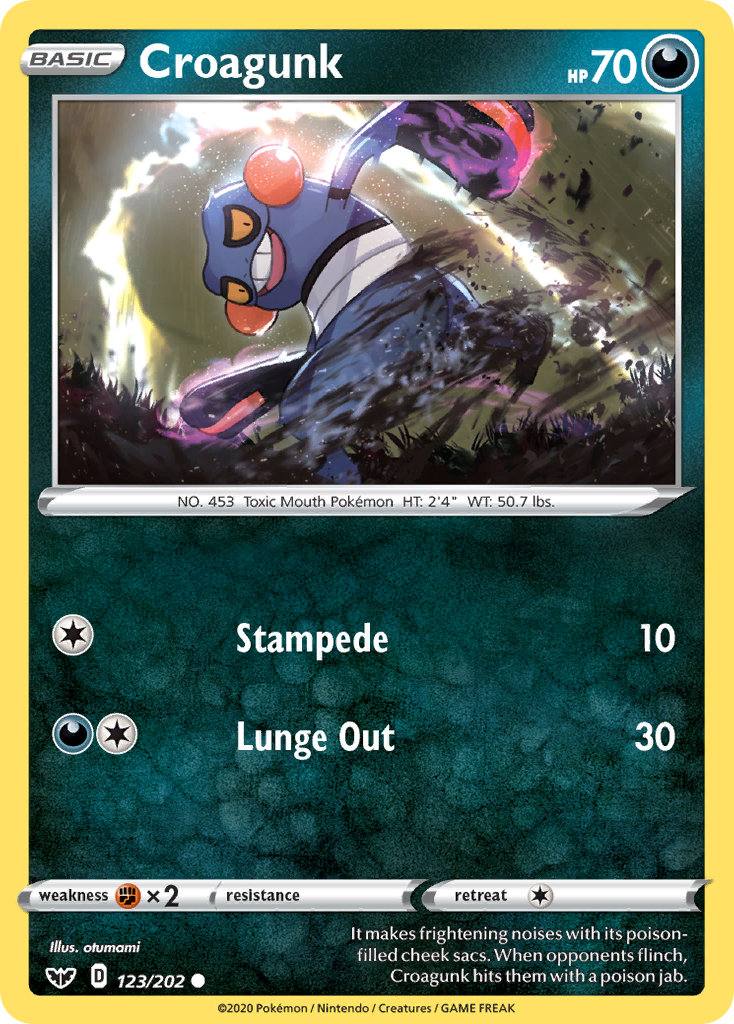 Croagunk - 123/202 - Sword & Shield SWSH1 - Common