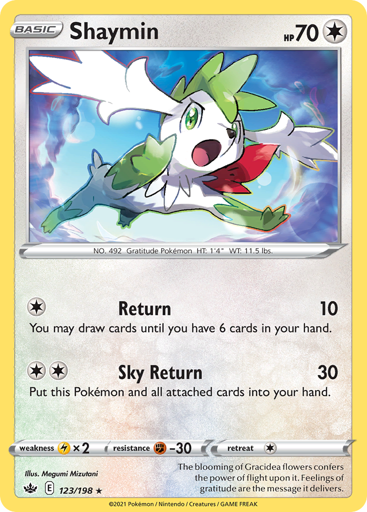 Shaymin - 123/198 - Chilling Reign SWSH6 - Rare Holo